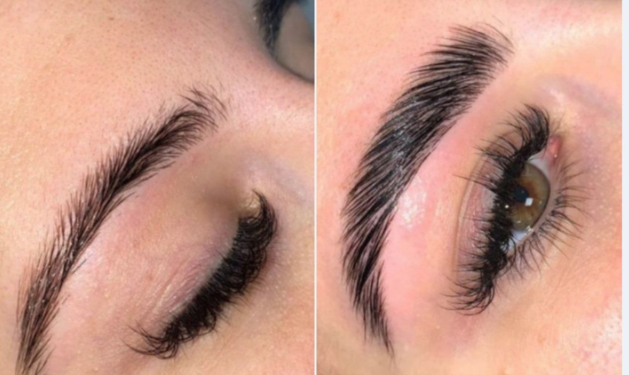laminado_cejas_4 Imagen antes y después de las cejas tras el laminado